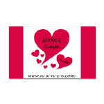 NANCE Sings To Me Live Rectangular Sticker with Red Hearts